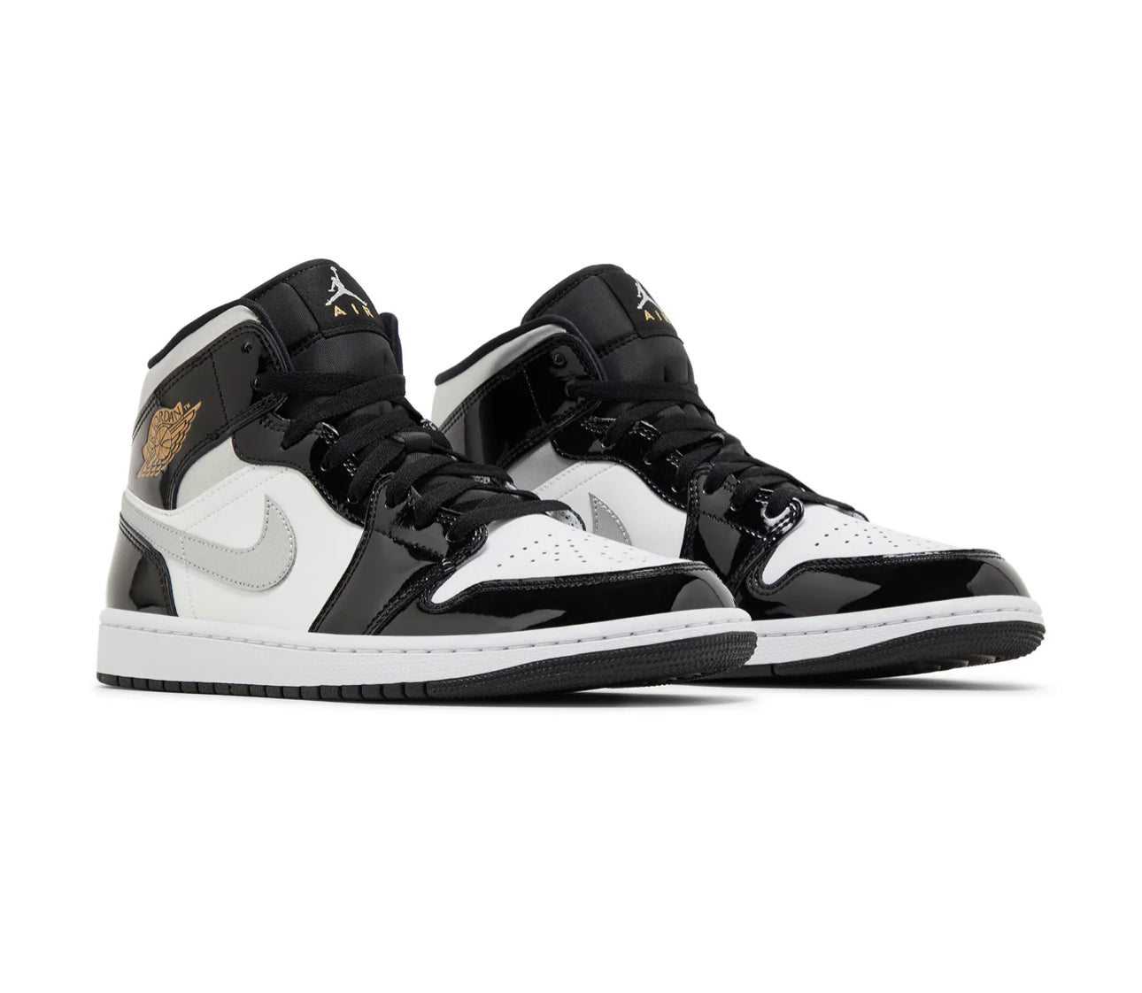 Air Jordan 1 Mid SE 'Black White Metallic Silver'