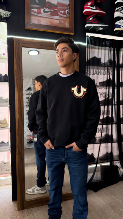 True Graffiti Fleece Crewneck Sweatshirt Model