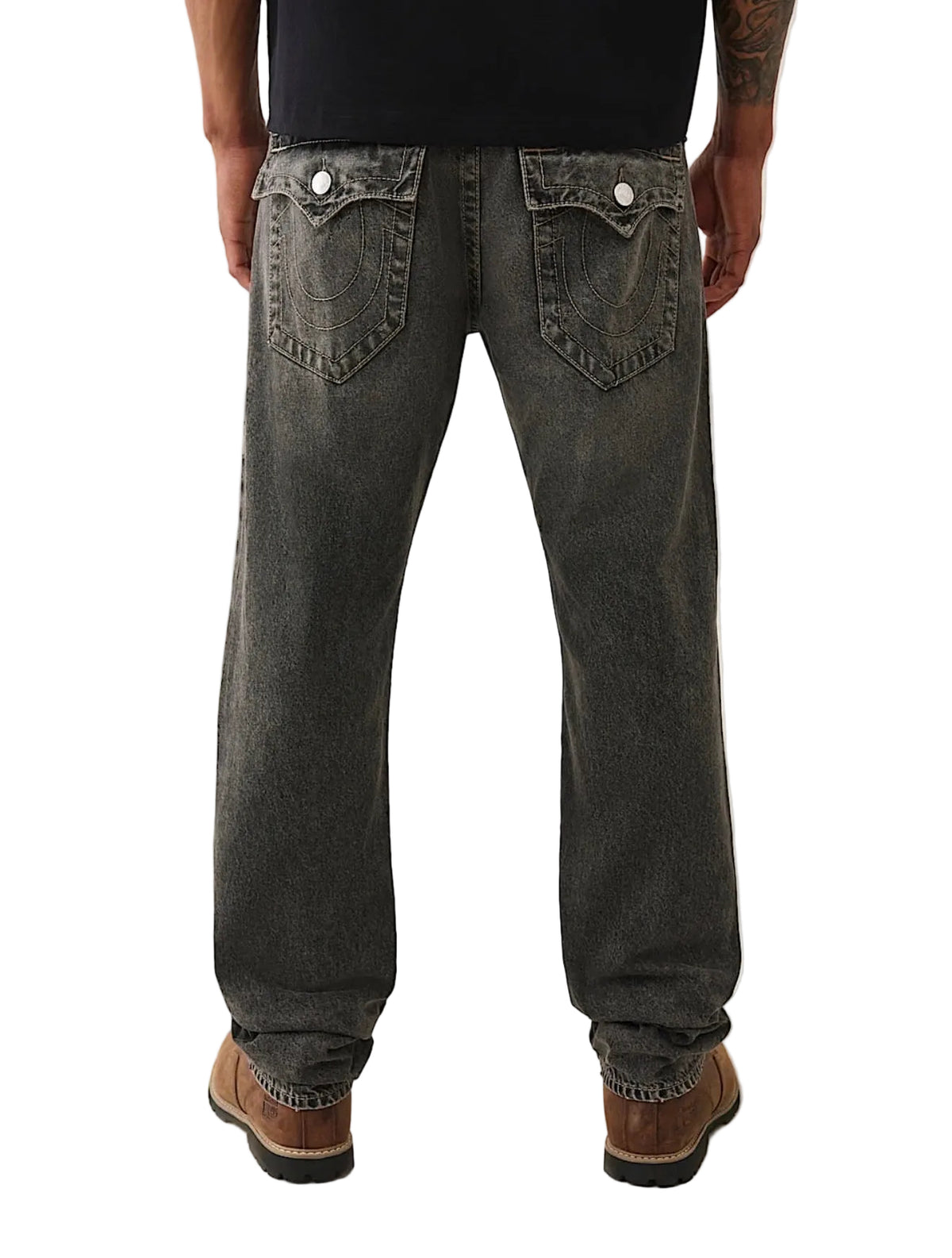True Ricky Logo Appliqué Straight Jean