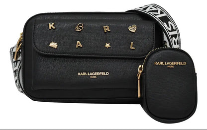 Karl Lagerfeld “Maybelle Crossbody / Camera Bag con pins”
