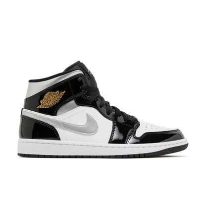 Air Jordan 1 Mid SE 'Black White Metallic Silver'