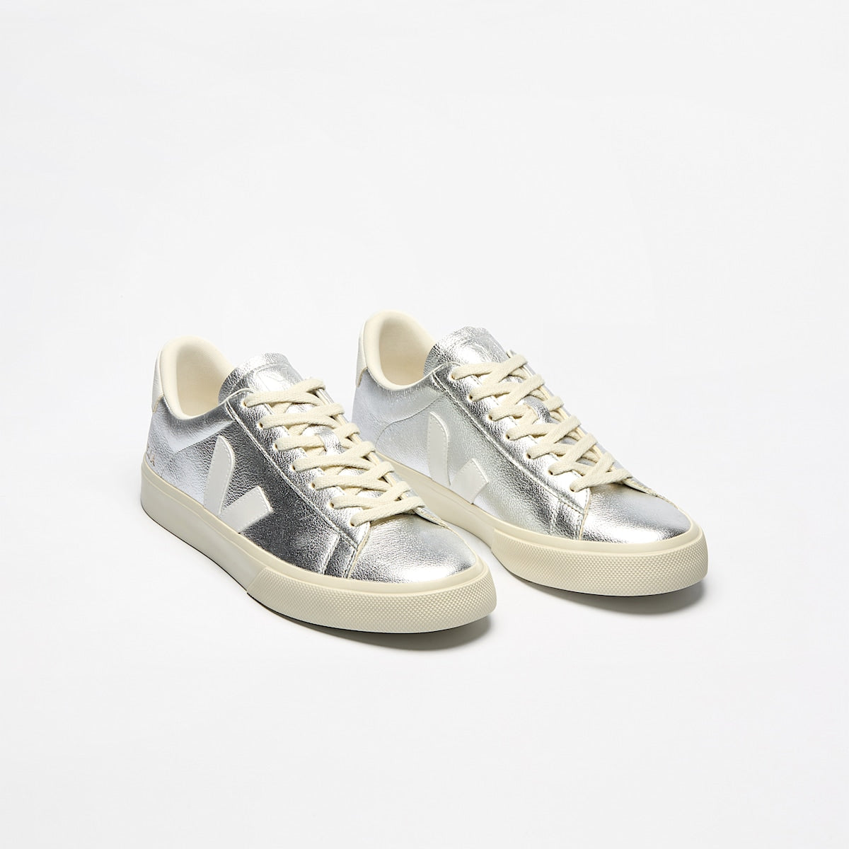 Veja Campo Leather Silver  White