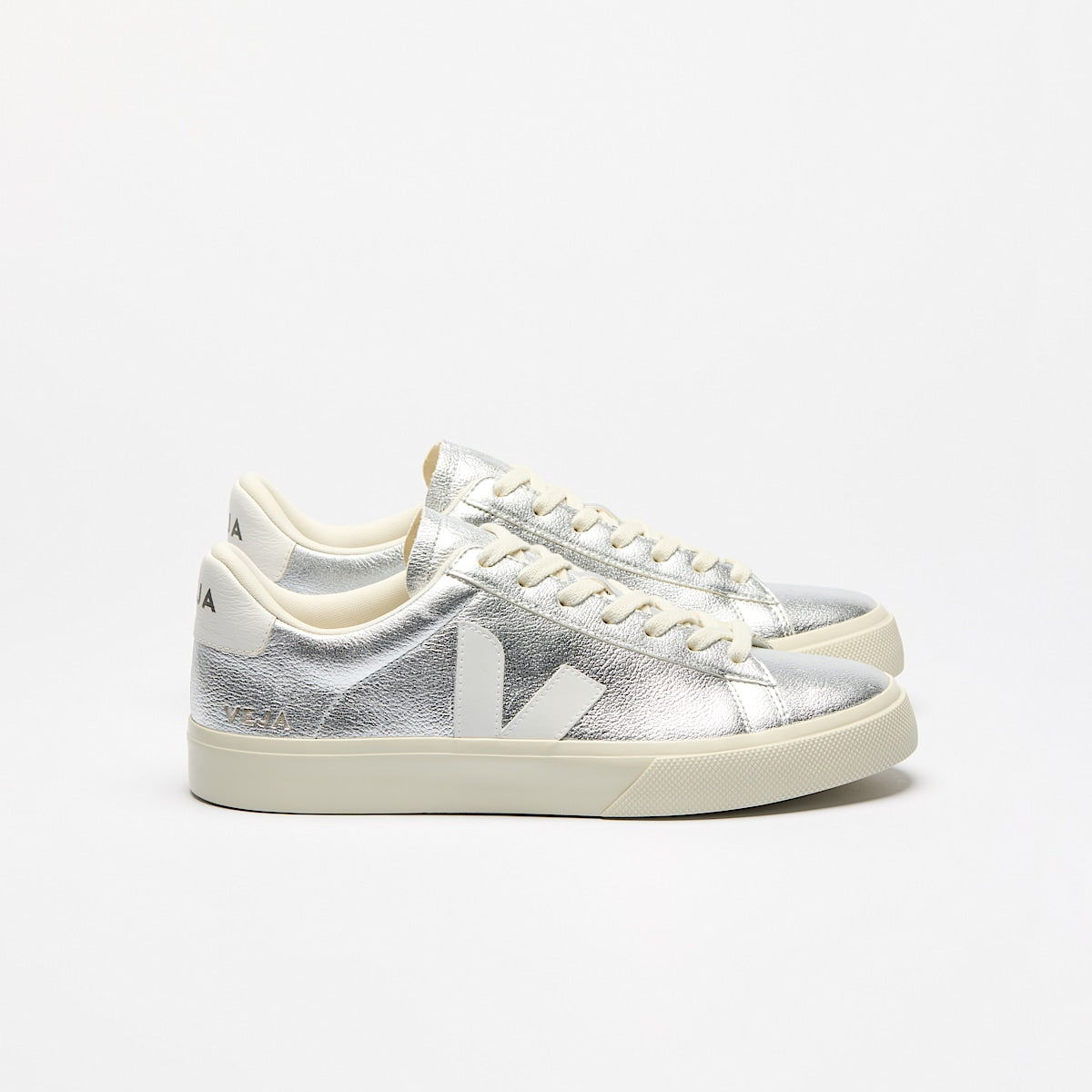 Veja Campo Leather Silver  White