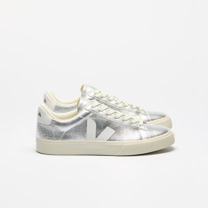 Veja Campo Leather Silver  White