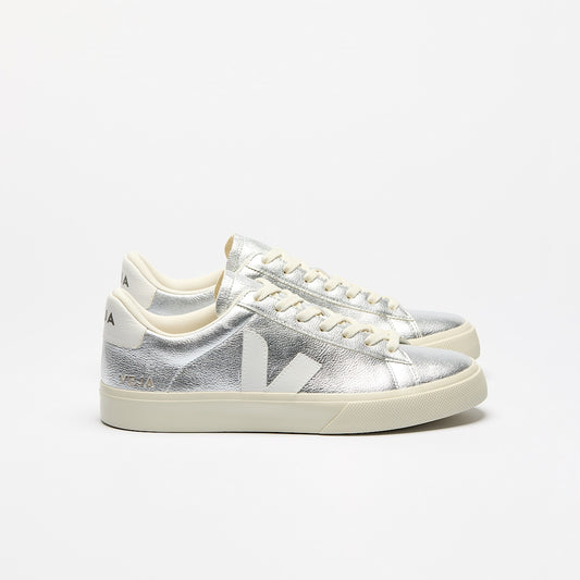 Veja Campo Leather Silver  White